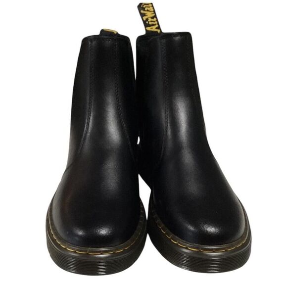 Dr Martens Chelsea Boots Women 10 Men 9 Black Dorrian Leather Slip On Shoes NEW - Picture 1 of 8